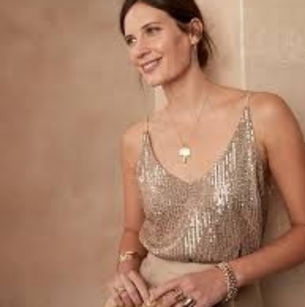 Banana Republic Gold Sequin Camisole